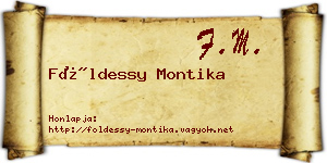 Földessy Montika névjegykártya